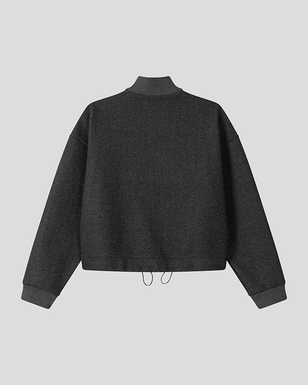 (UNISEX) Suede-Touch High Neck Cardigan