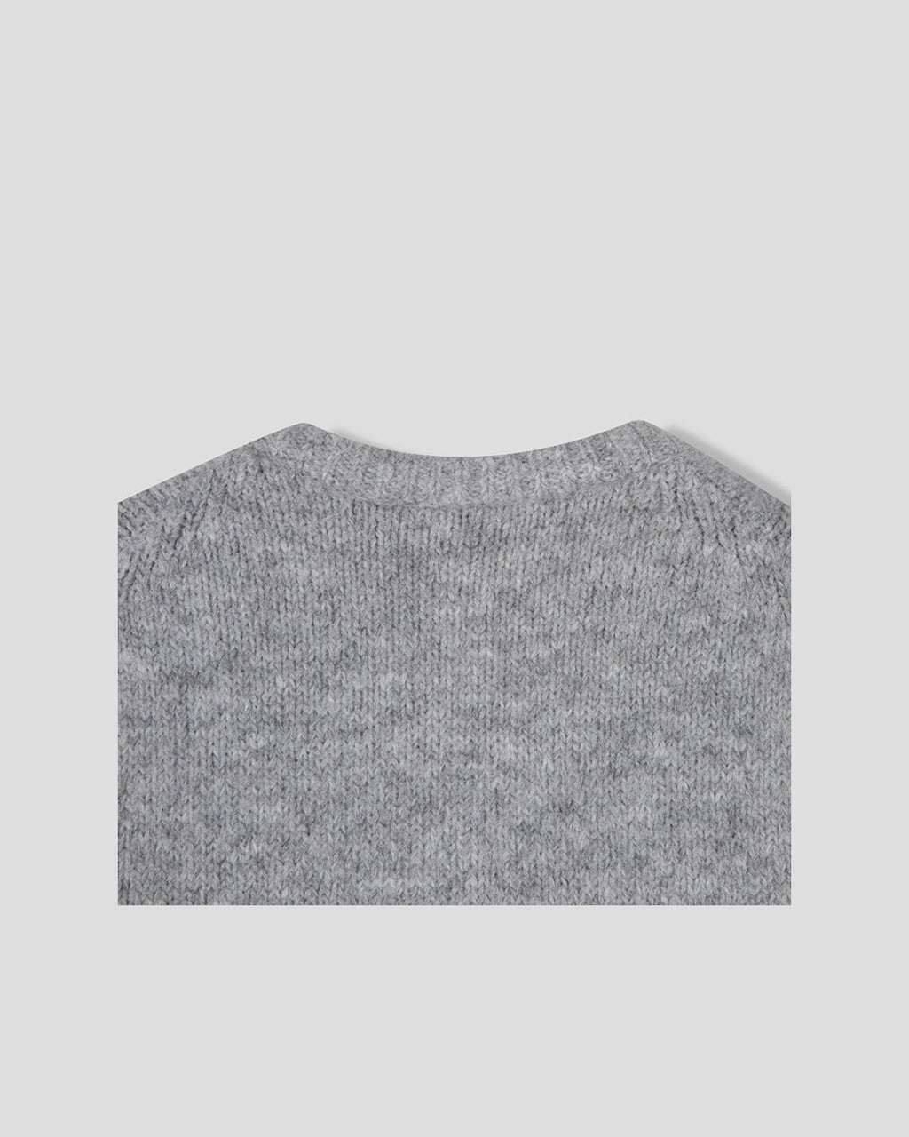 (UNISEX) Wool-mix Heavy Brush Knit Cardigan