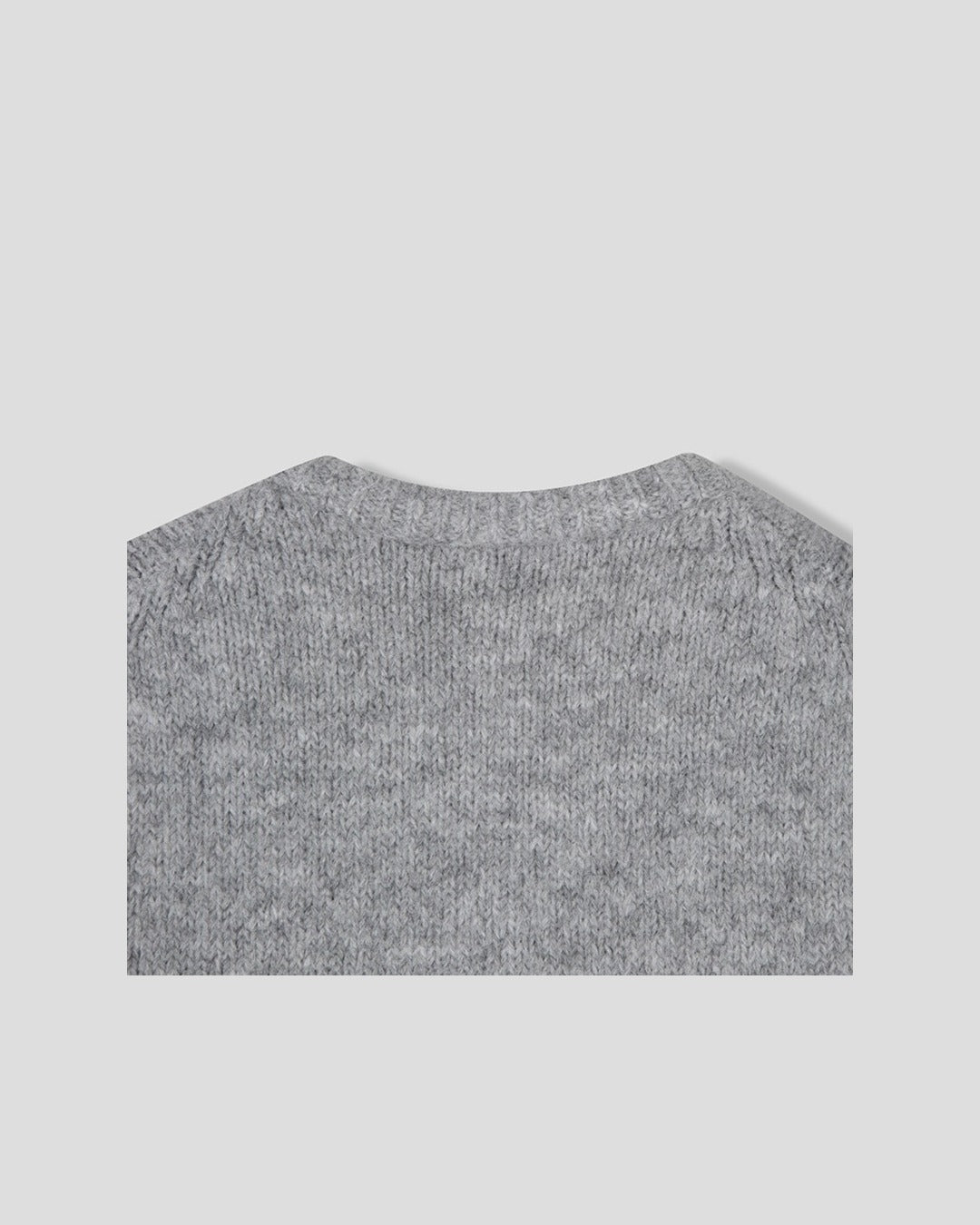 (UNISEX) Wool-mix Heavy Brush Knit Cardigan
