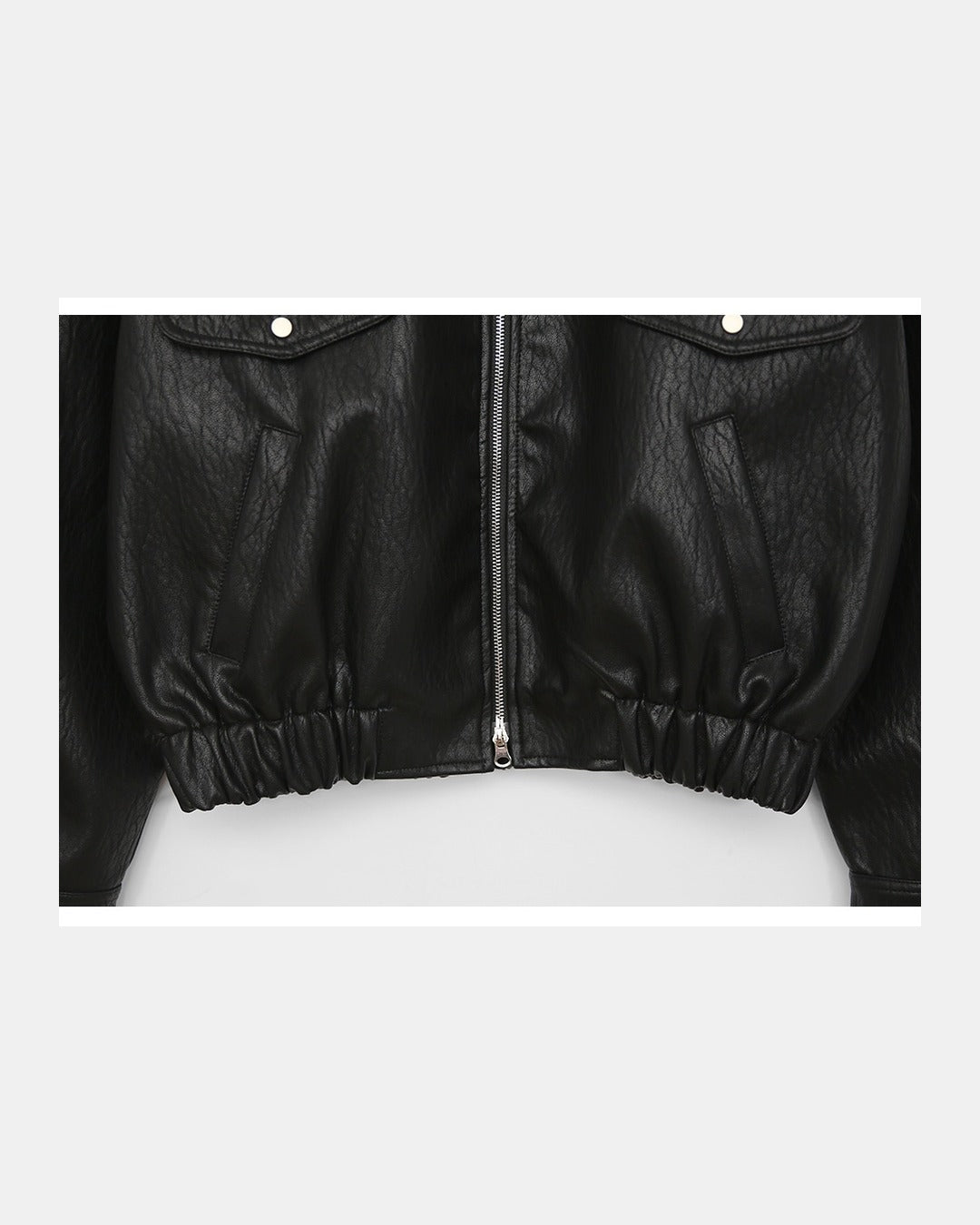 (UNISEX) Rush Crop Leather Jacket
