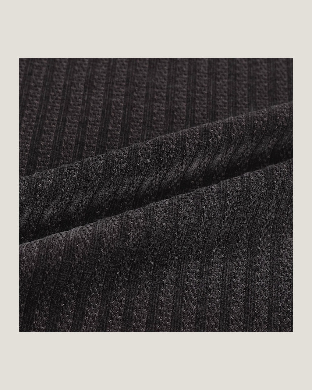 (M's) Velour Henley Neck Long Sleeve