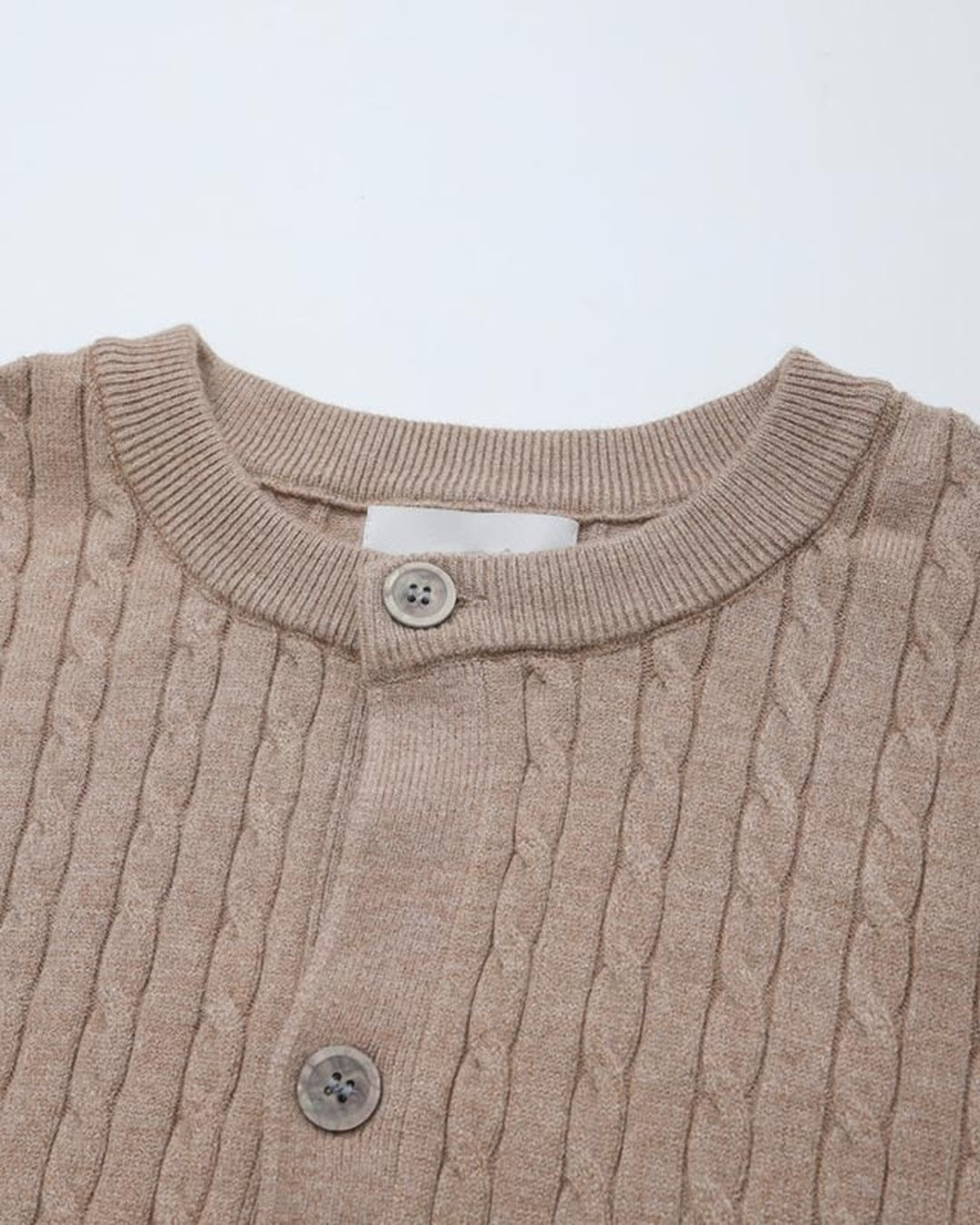 (UNISEX) Brioche Crew Neck Cardigan