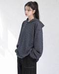 (UNISEX) Multi Stripe Hood Long Sleeve