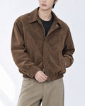 (UNISEX) Ar Paneled Suede Crop Jacket