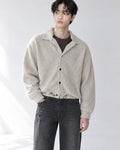 (UNISEX) Velour High Neck Cardigan