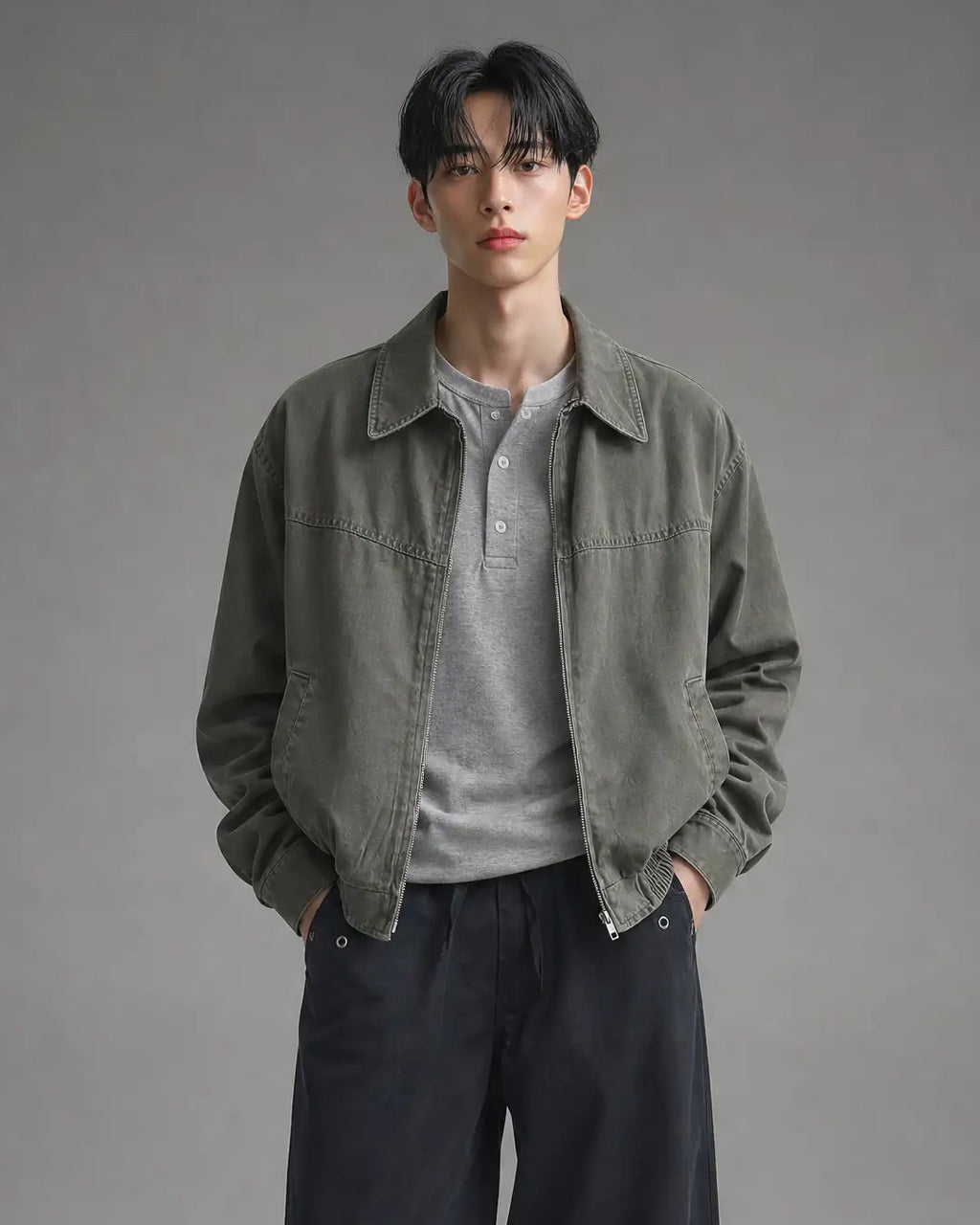(UNISEX) Softening Work Dyeing Jacket