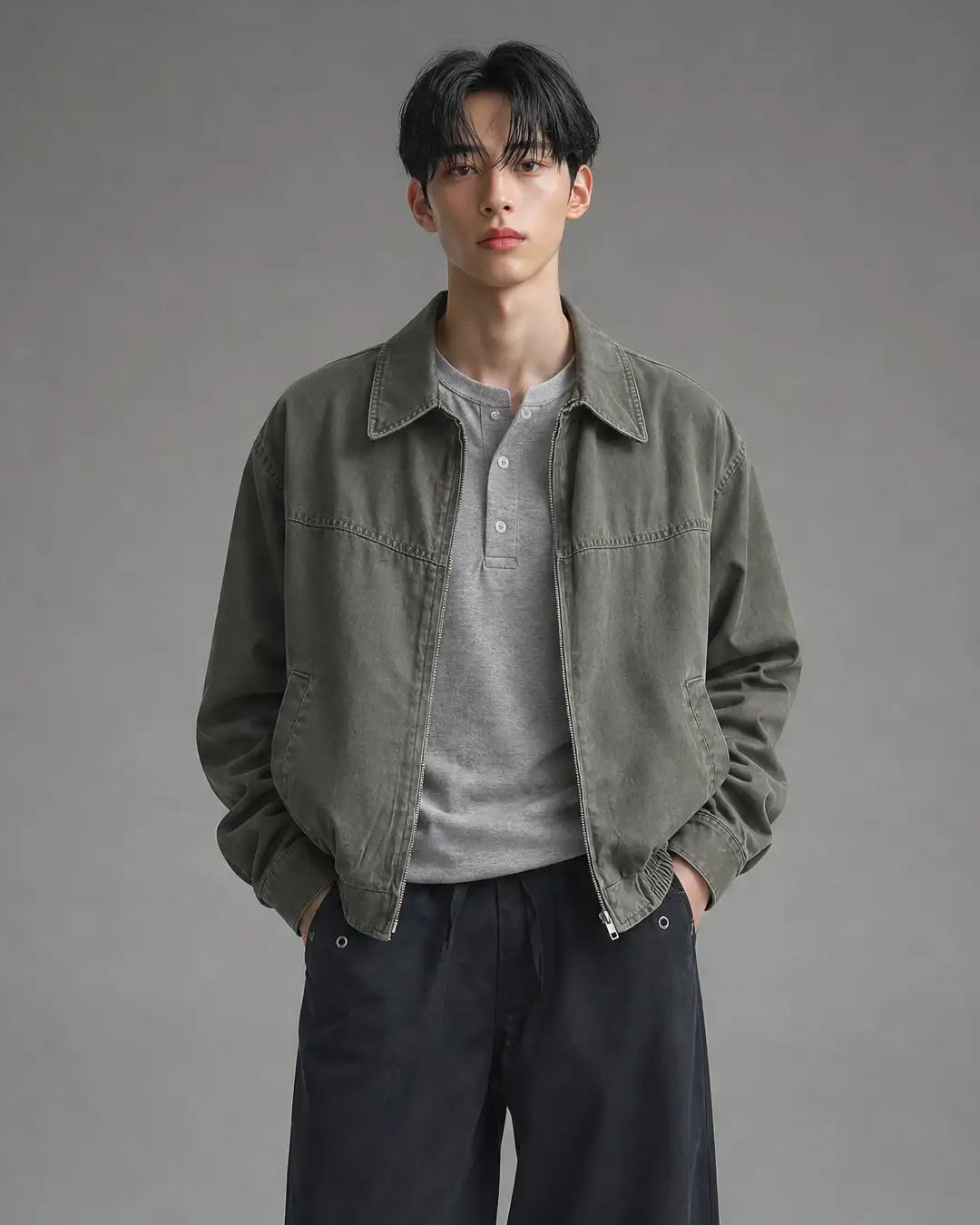 (UNISEX) Softening Work Dyeing Jacket