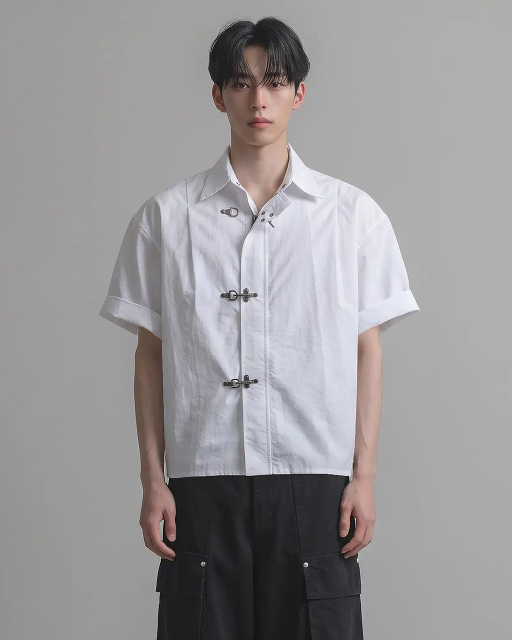 (UNISEX) Fireman Buckle Nylon Shirt