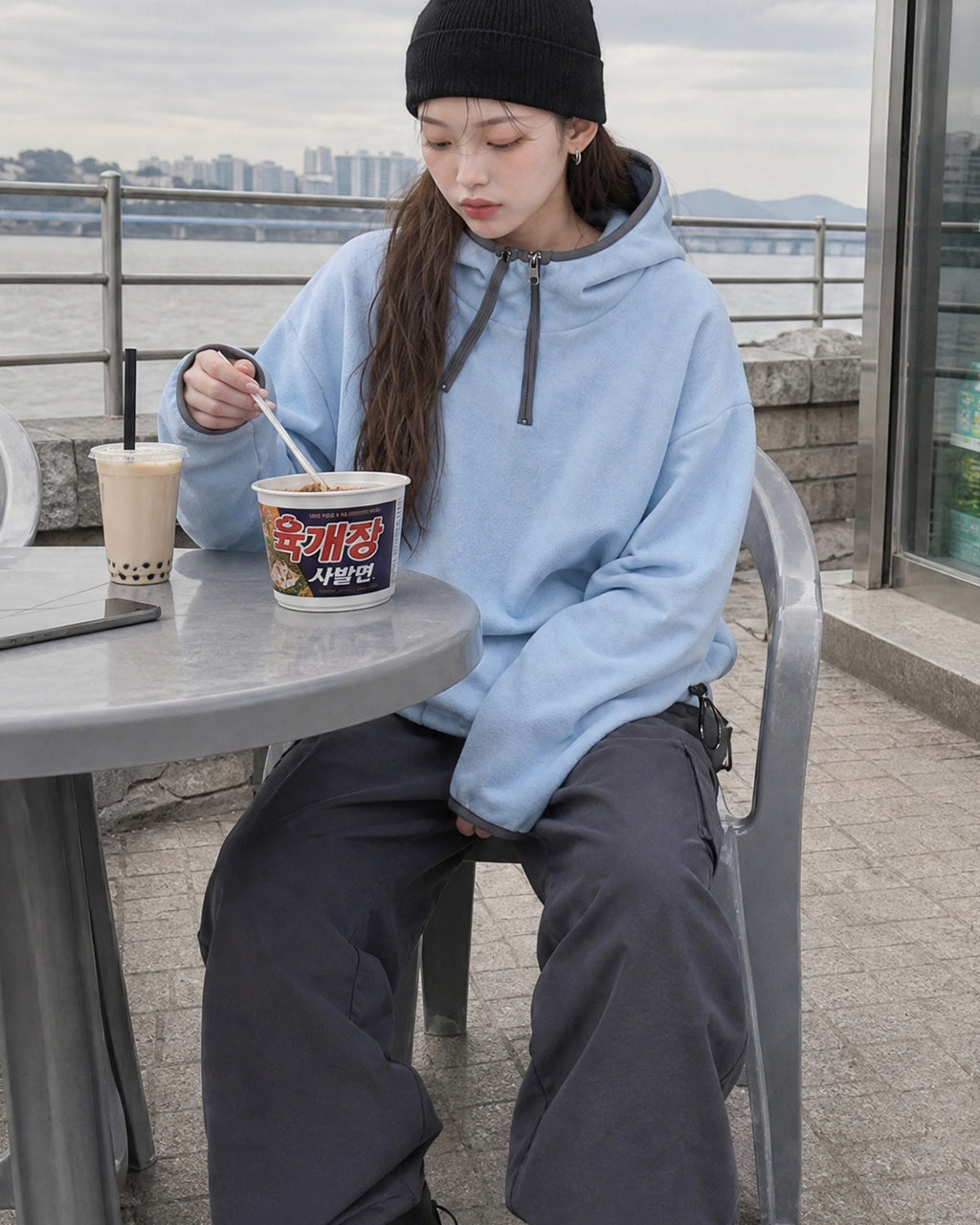 (UNISEX) Alps 2 Zip Fleece Hoodie