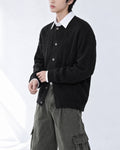(UNISEX) Brioche Crew Neck Cardigan
