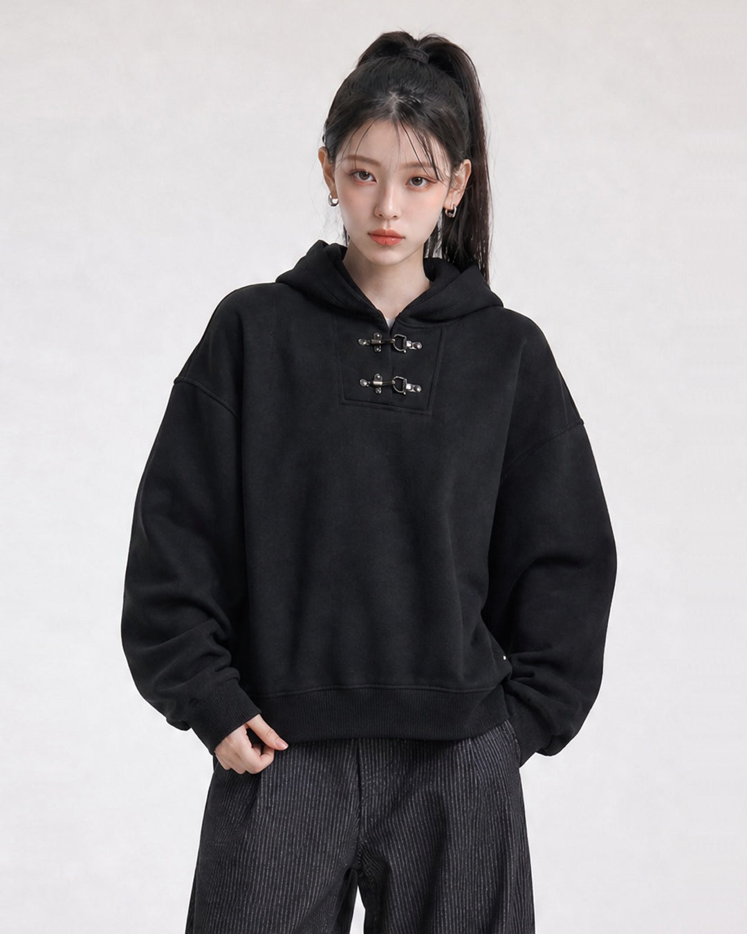 (UNISEX) Fireman Buckle Hoodie