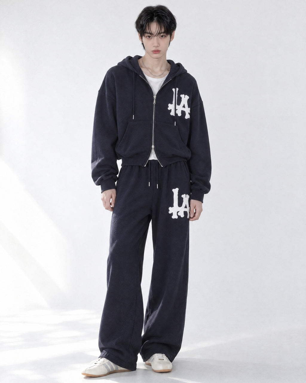 (UNISEX) LA Crop Hood Zip-up