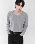 (UNISEX) Double Henley Neck Long Sleeve