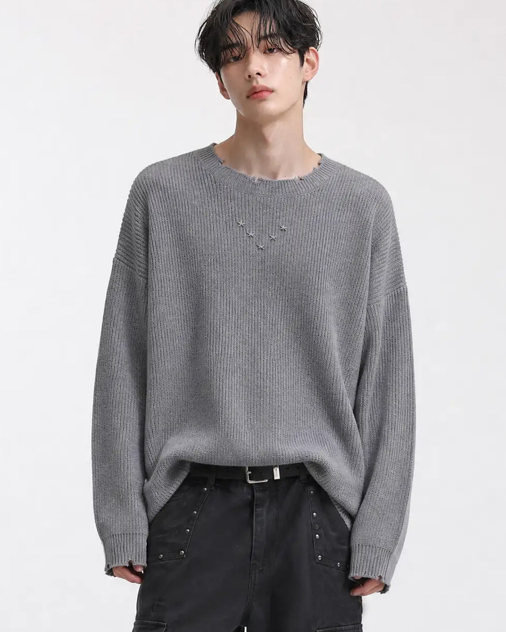 (UNISEX) Studs Over Knit