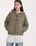 (UNISEX) Buckle Hood Jumper