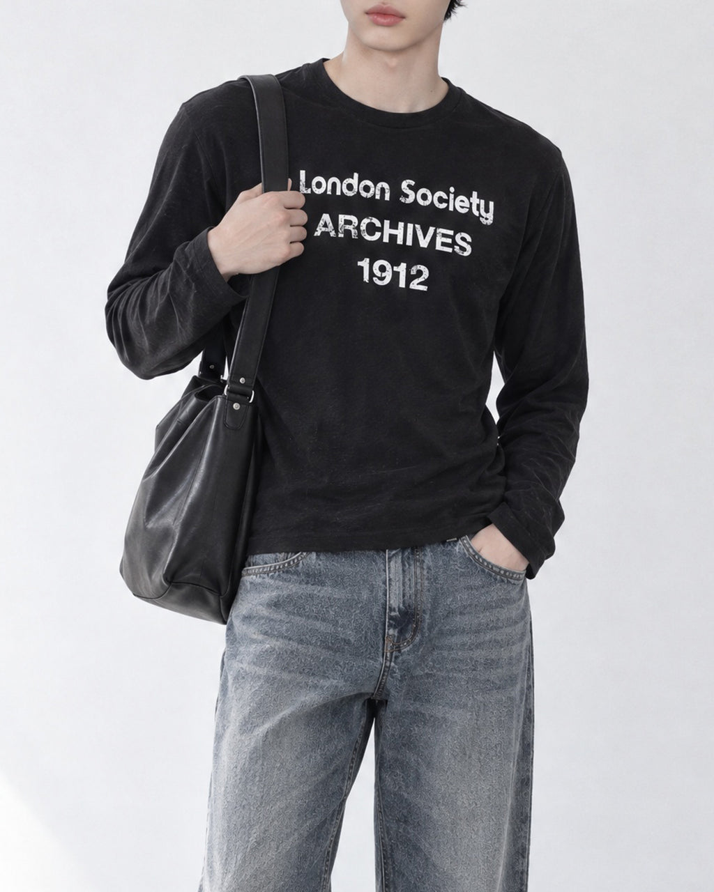 (UNISEX) London Long Sleeve Slub Tee