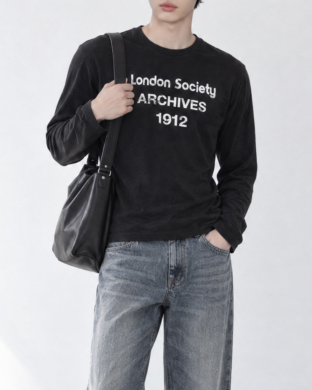 (UNISEX) London Long Sleeve Slub Tee