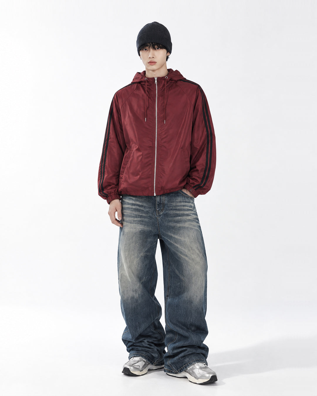 (UNISEX) Aka Track Hood Windbreaker