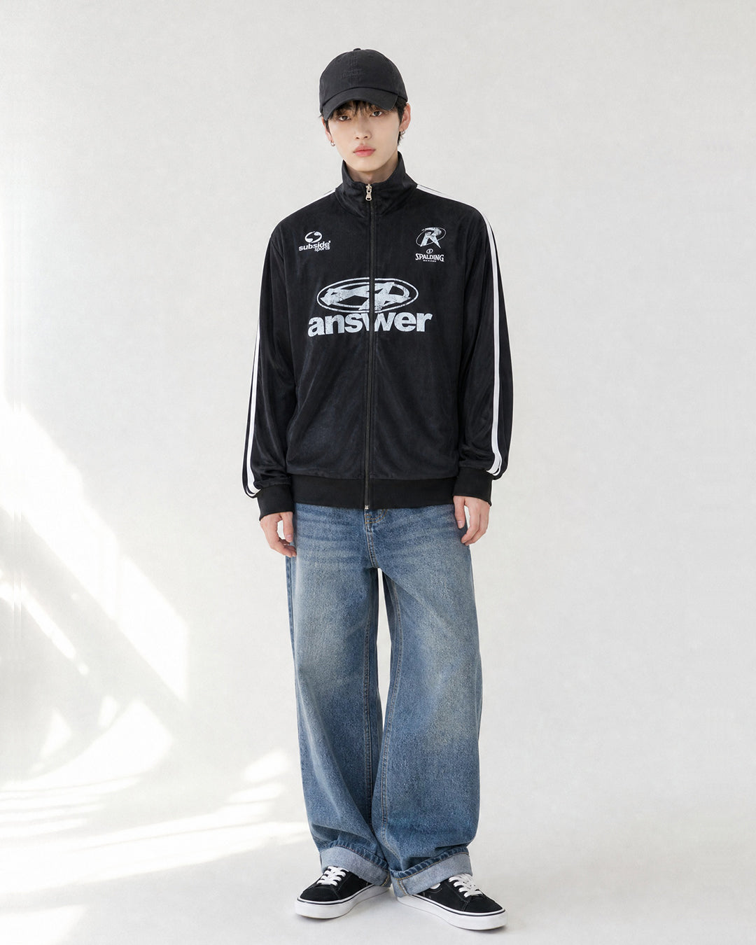 (UNISEX) Velour Track Jersey Jacket