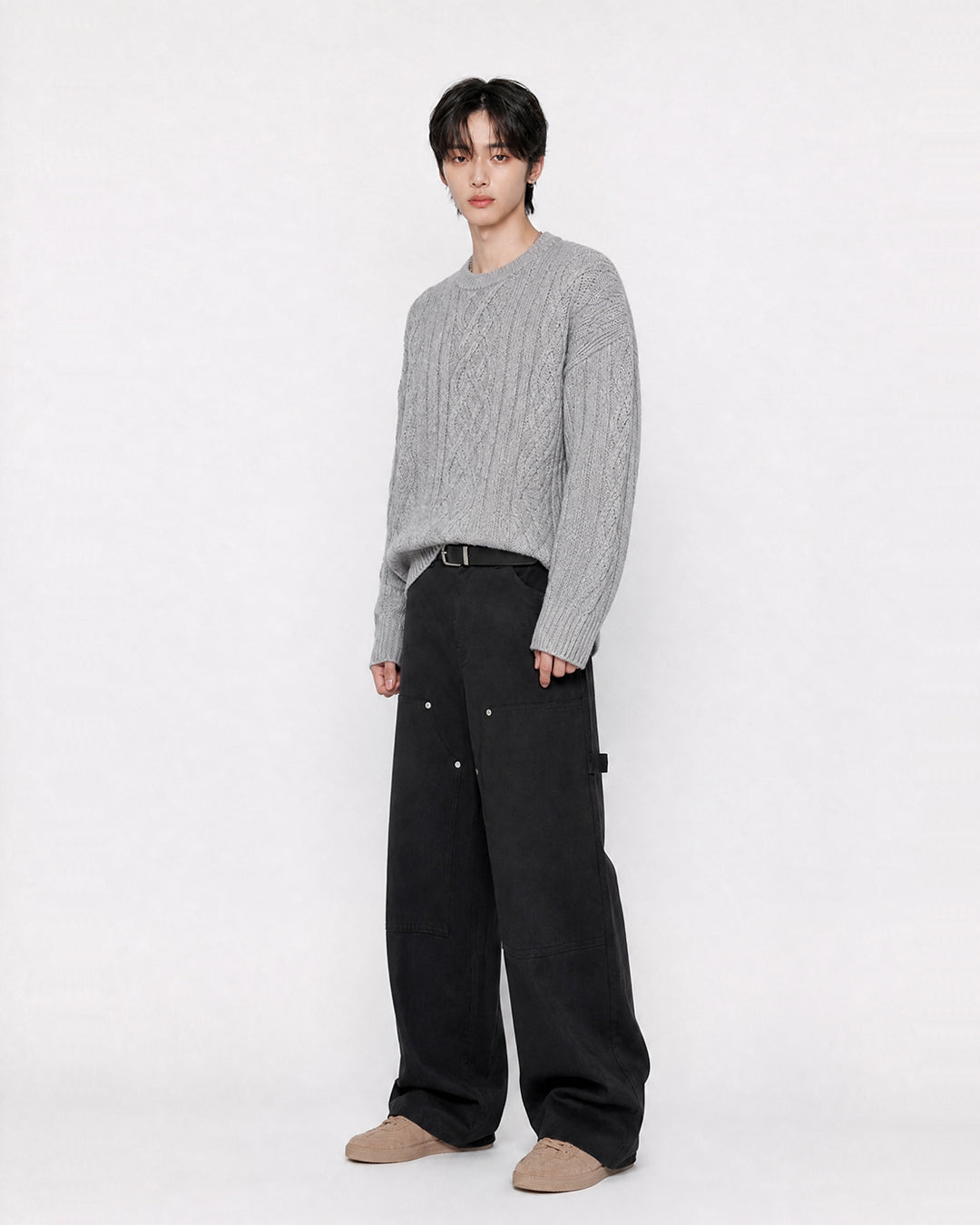 (UNISEX) Flame Double Knee Cotton Pants