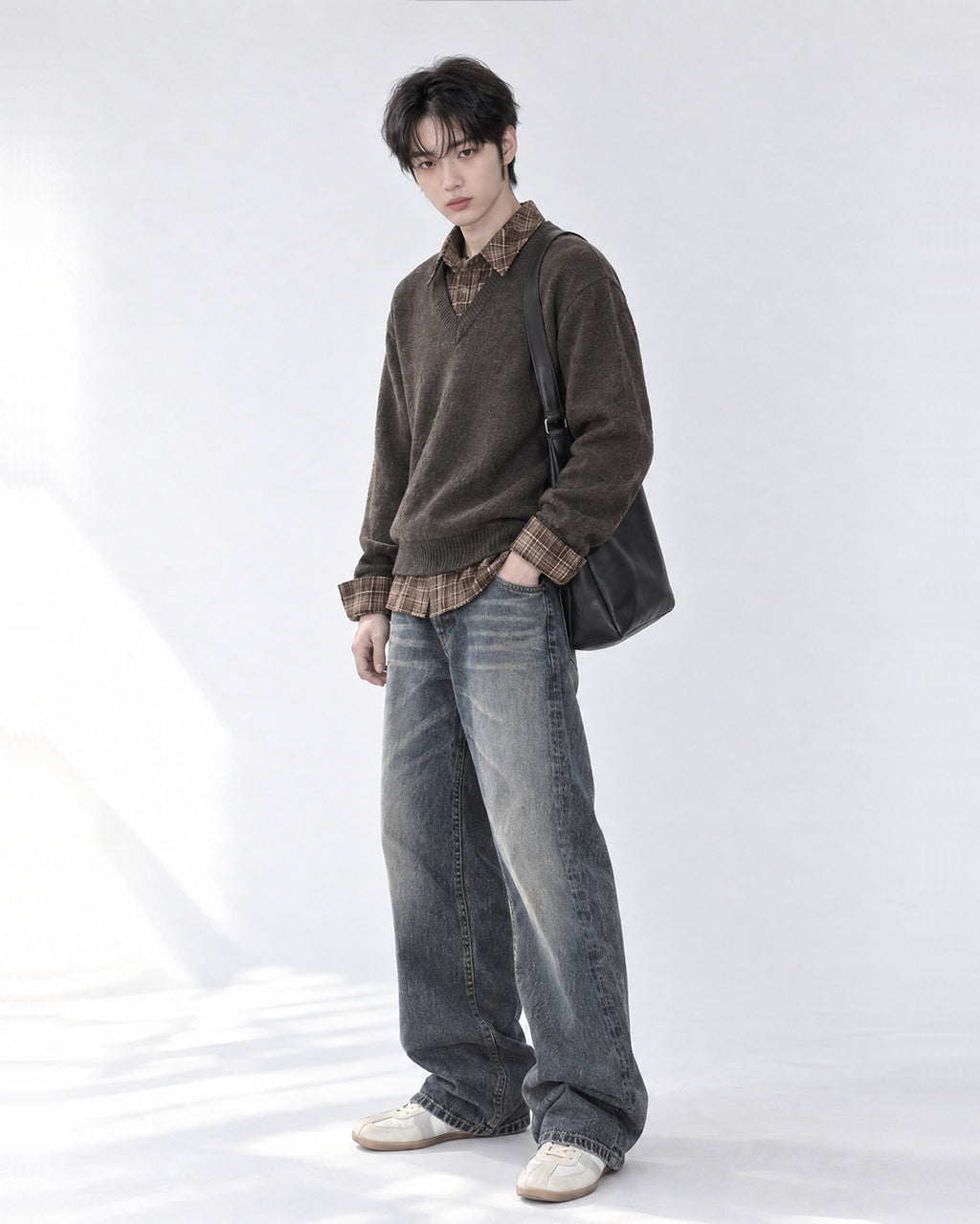 (UNISEX) Lua Shirt Layered V-Neck Knit