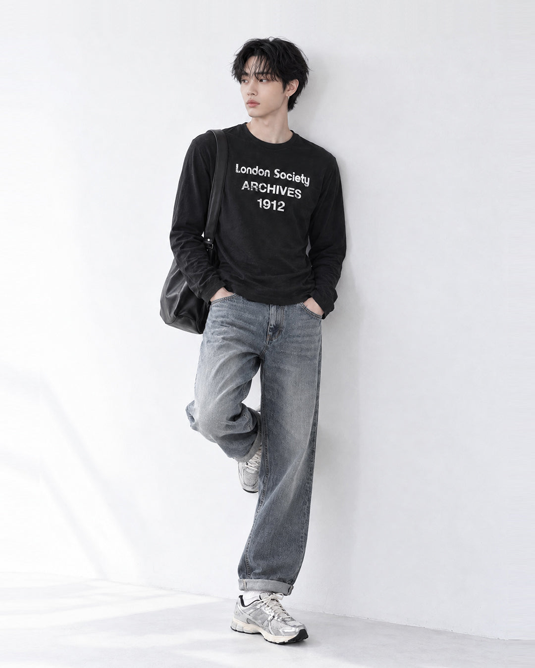 (UNISEX) London Long Sleeve Slub Tee