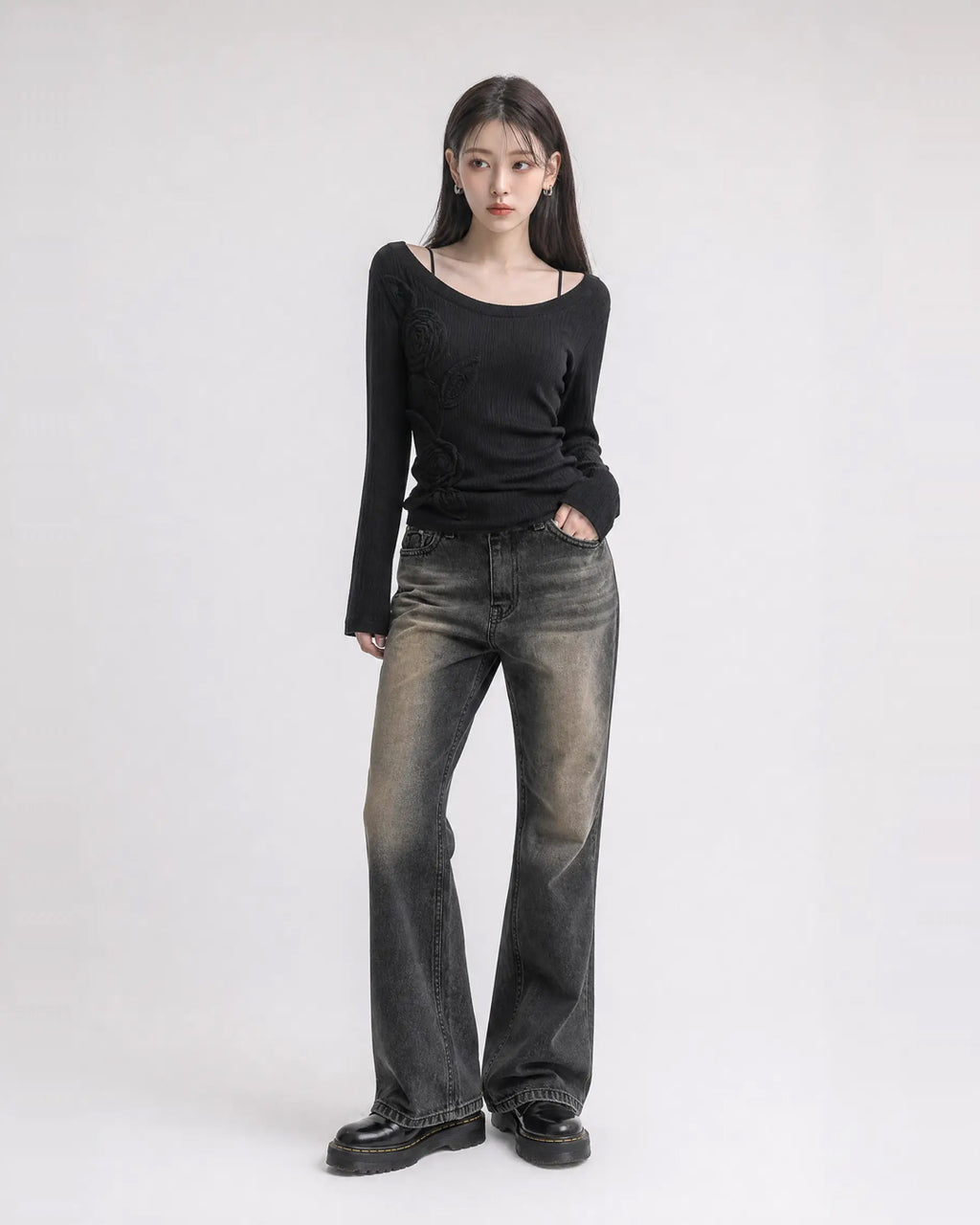 (W's) Petal Ribbed Knit
