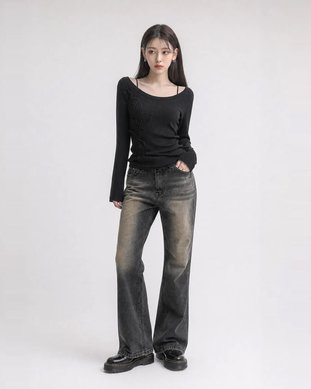 (W's) Petal Ribbed Knit