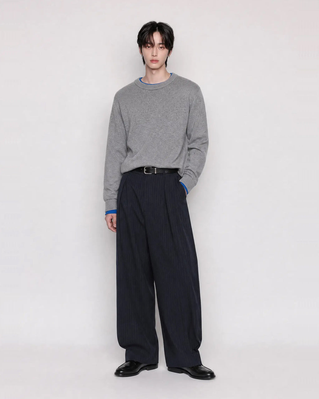 (UNISEX) Colorblock Round Knit