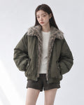 (UNISEX) Fur Trimming Quilted MA-1