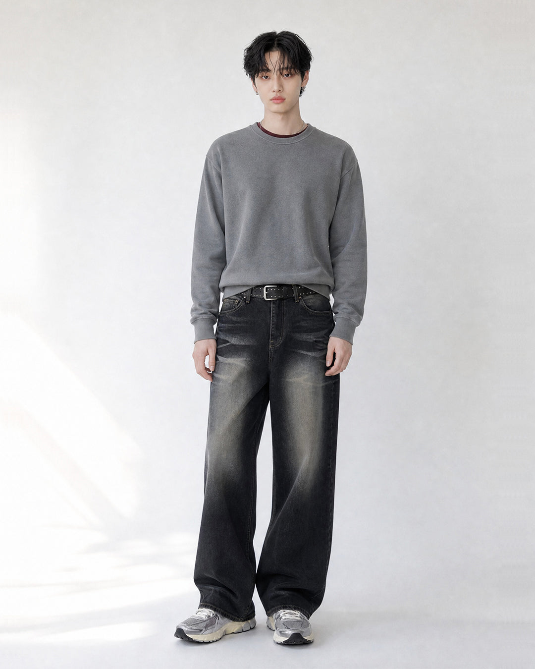 (UNISEX) Stone Domingo Wide Jeans