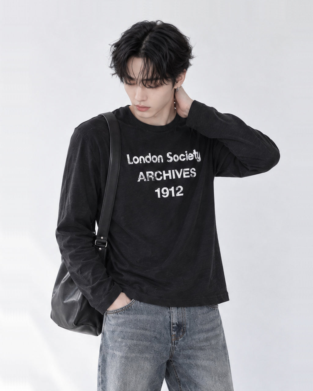(UNISEX) London Long Sleeve Slub Tee