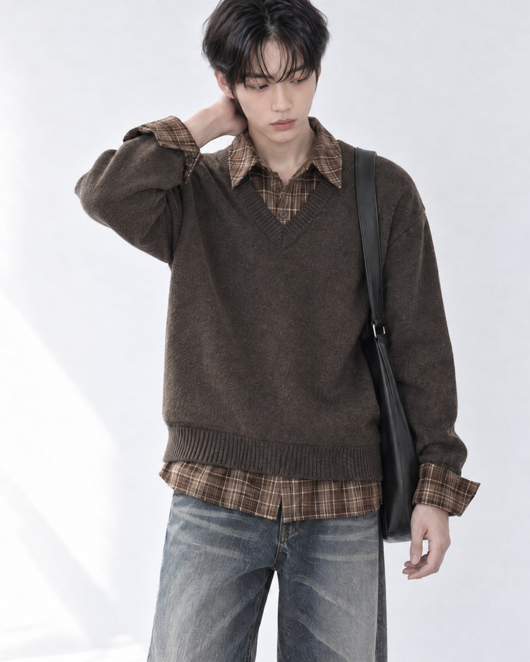 (UNISEX) Lua Shirt Layered V-Neck Knit