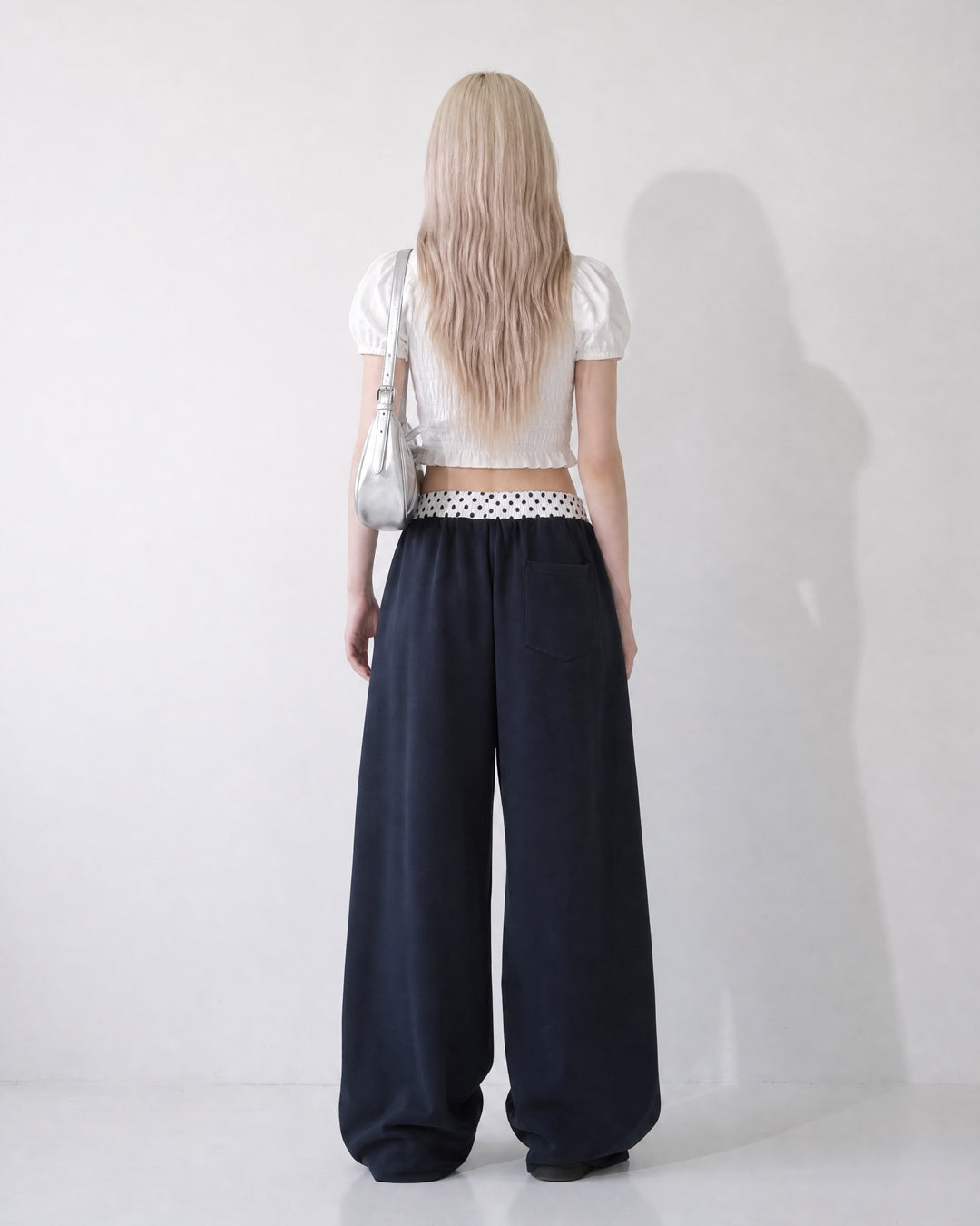 (W's) Dot Banding Wide Sweatpants