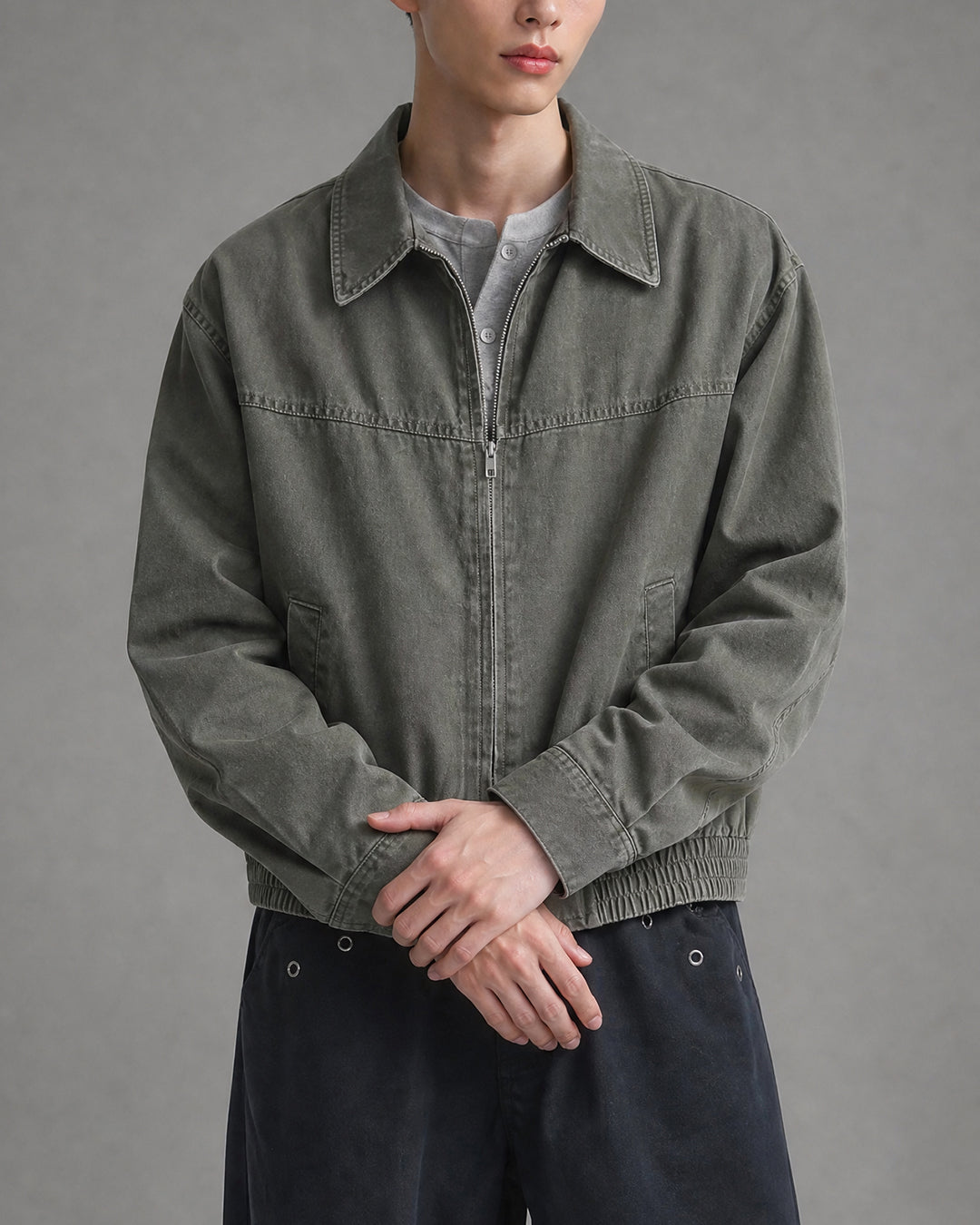 (UNISEX) Softening Work Dyeing Jacket