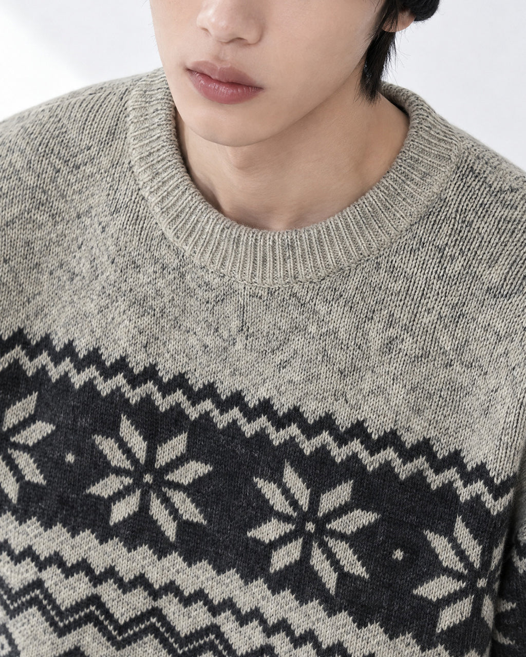 (UNISEX) Plain Nordic Knit