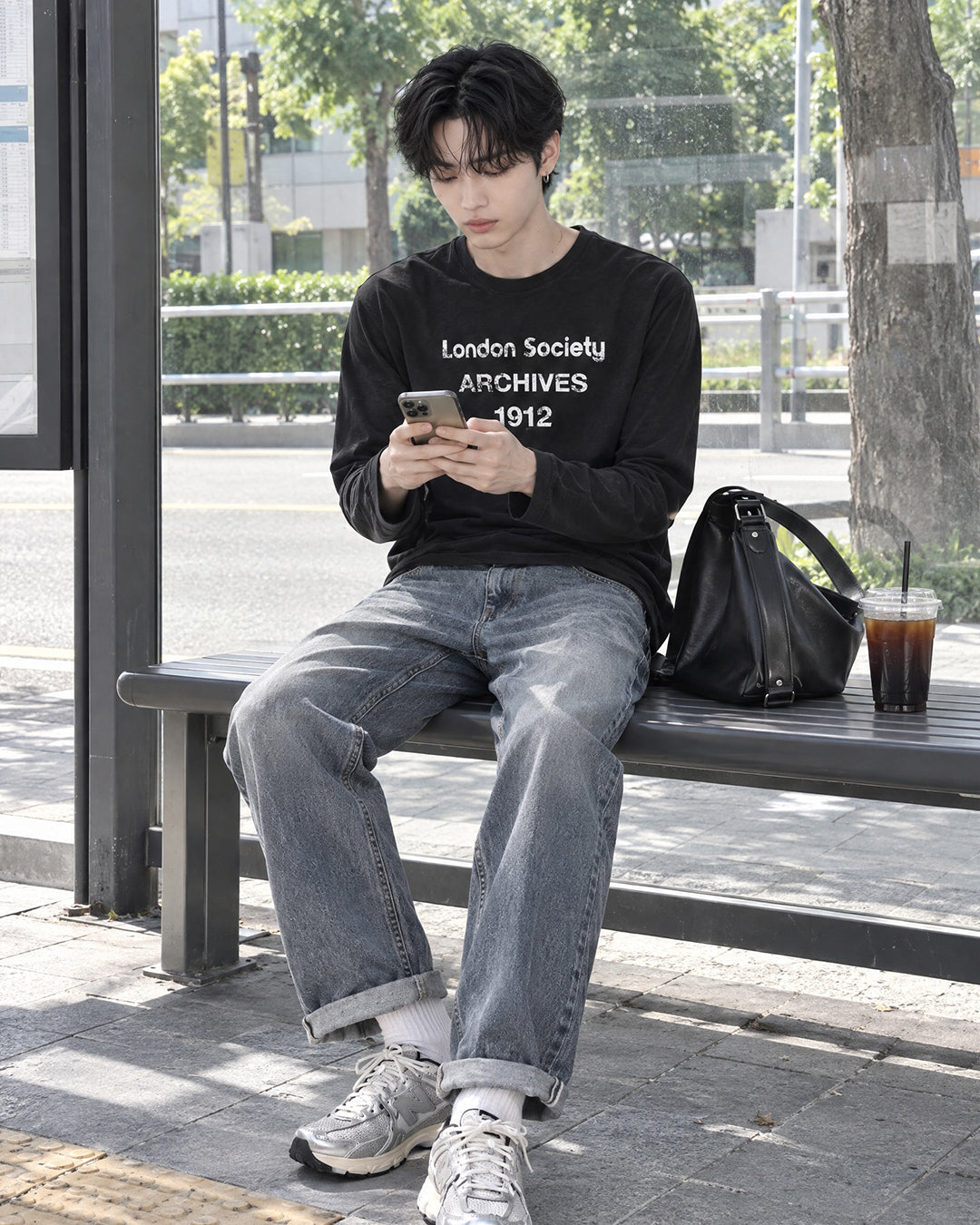(UNISEX) London Long Sleeve Slub Tee
