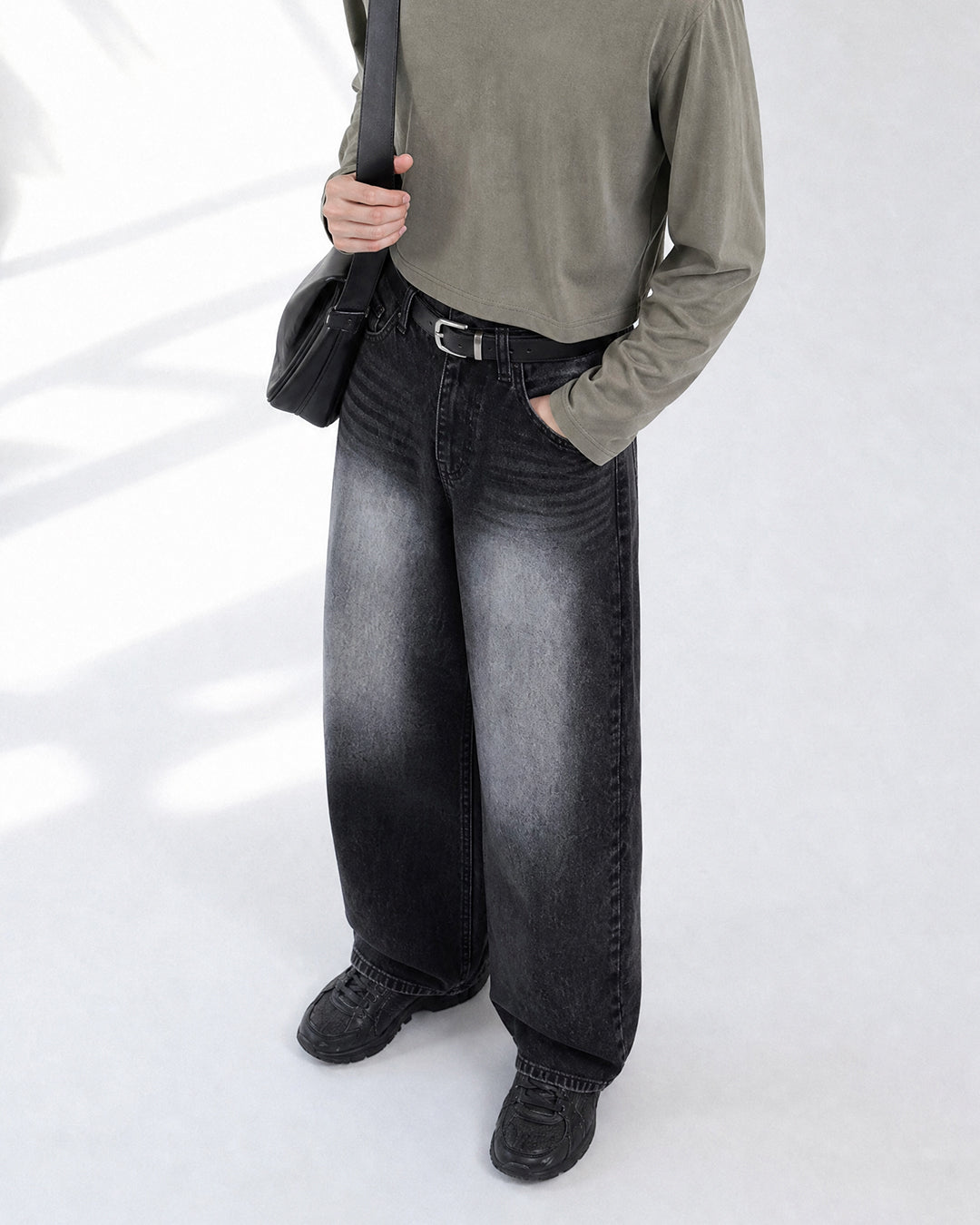 (UNISEX) Thunder Tin Wide Jeans