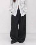 (UNISEX) Pintuck Stripe Wide Slacks