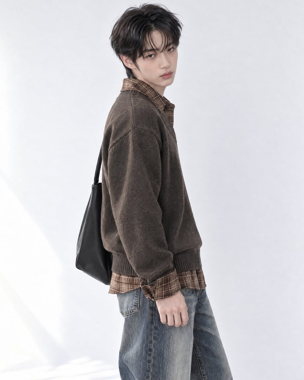 (UNISEX) Lua Shirt Layered V-Neck Knit
