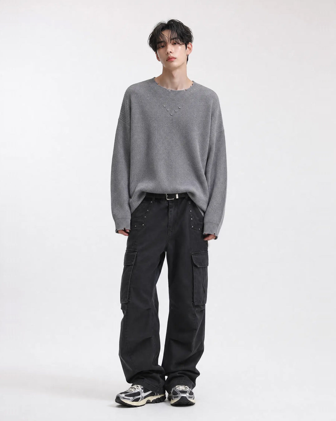(UNISEX) Studs Over Knit