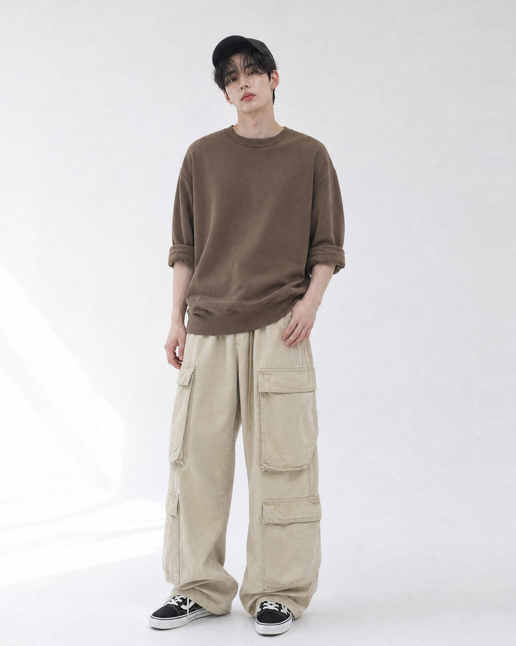 (UNISEX) Quatre Poches Wide Cargo Pants
