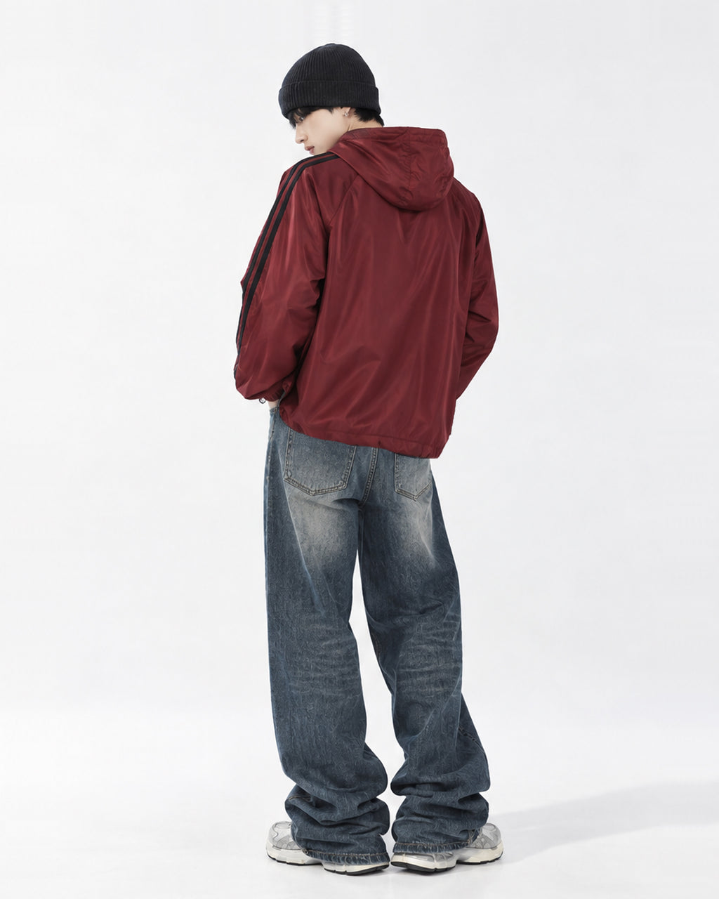 (UNISEX) Aka Track Hood Windbreaker