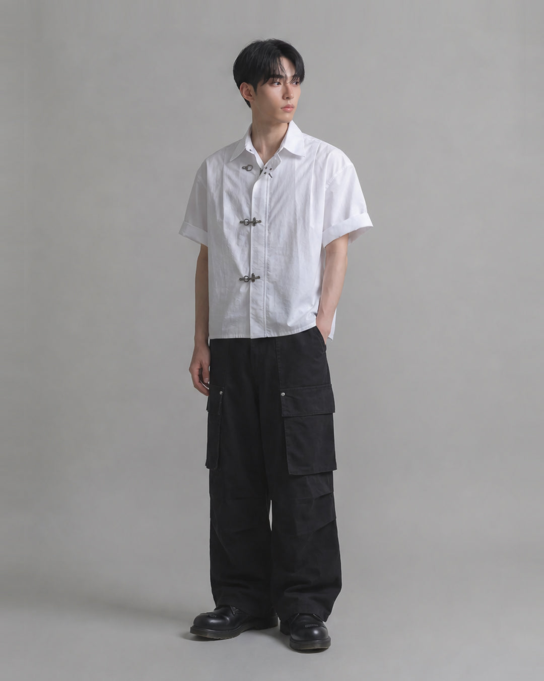 (UNISEX) Fireman Buckle Nylon Shirt