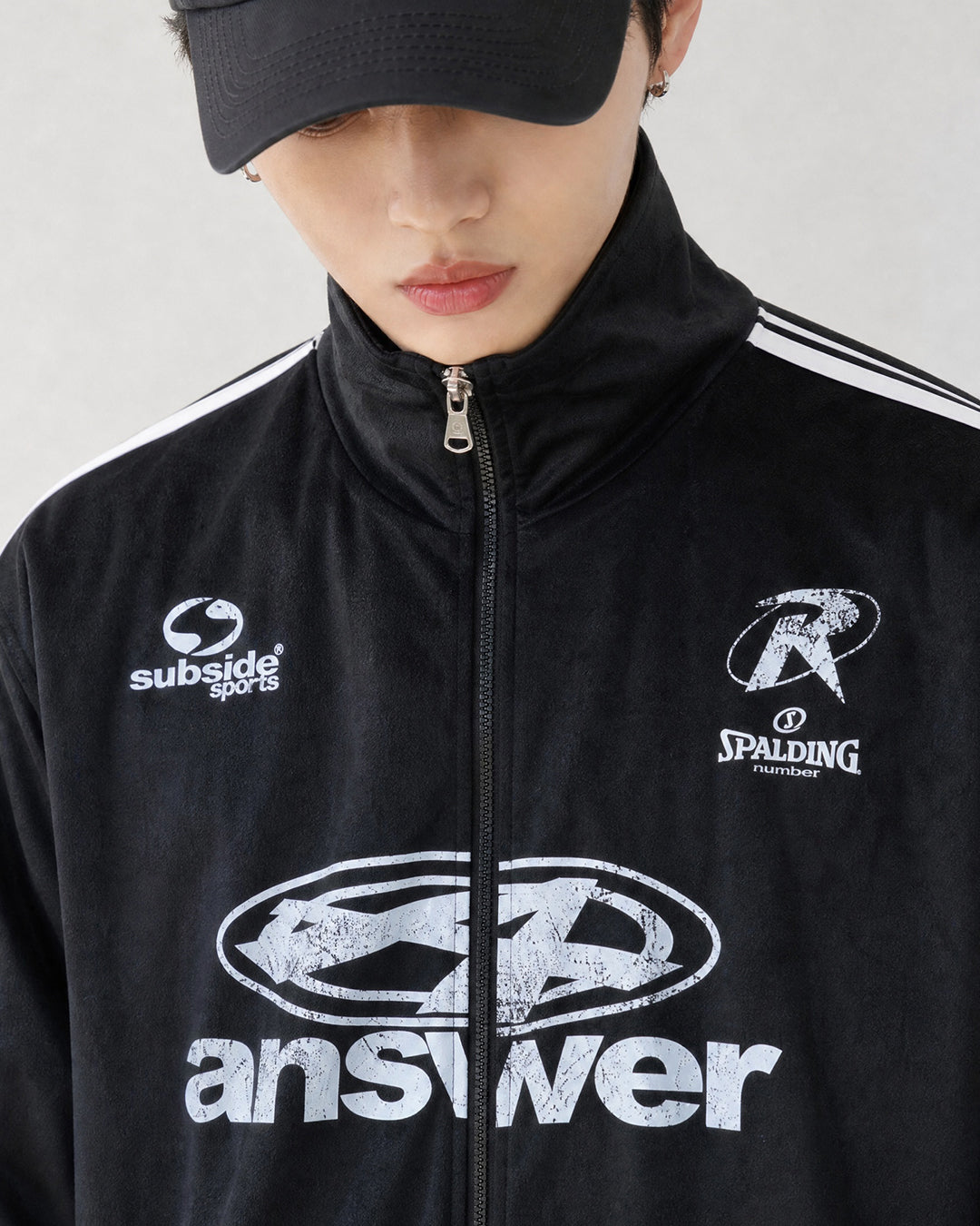 (UNISEX) Velour Track Jersey Jacket