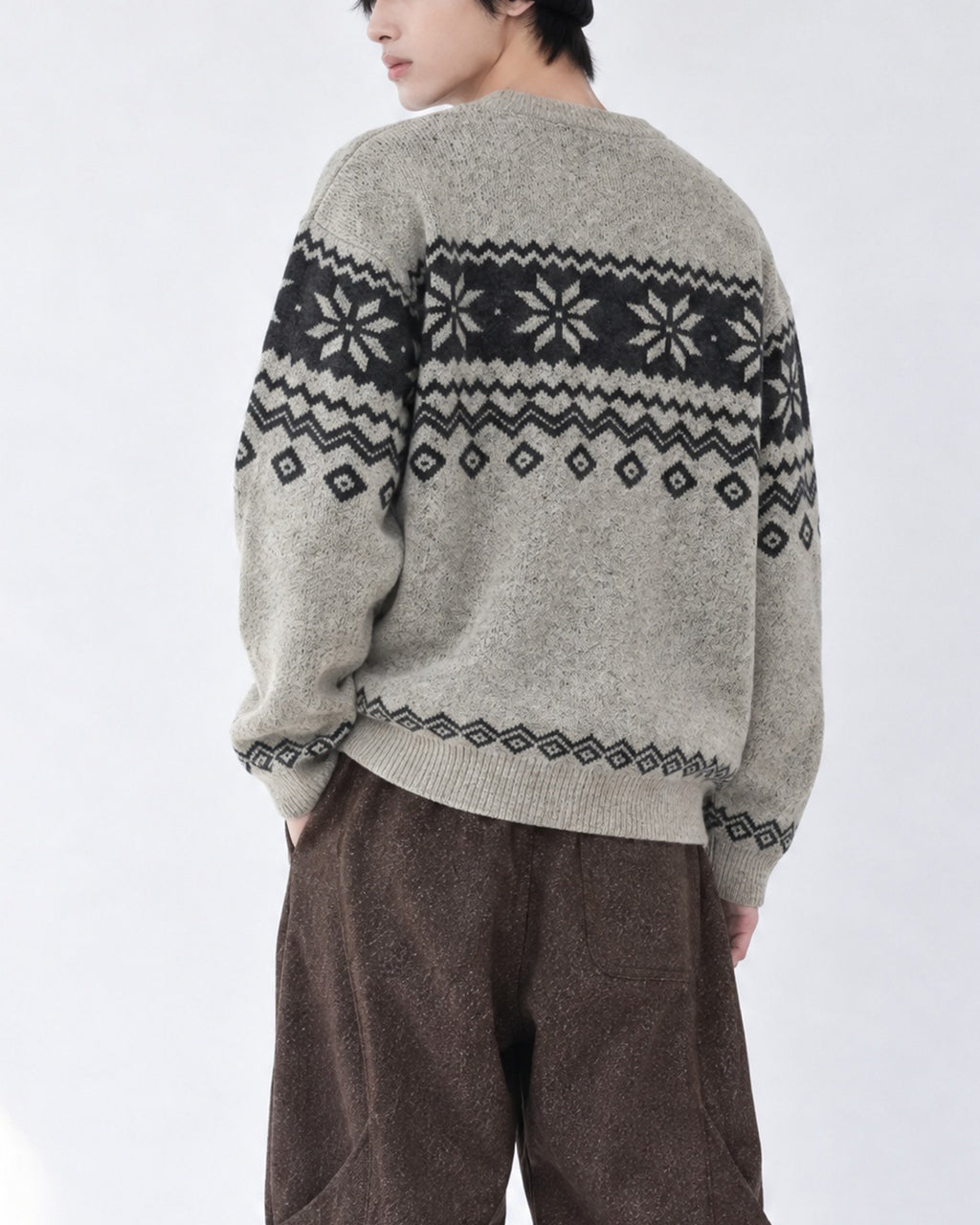 (UNISEX) Plain Nordic Knit