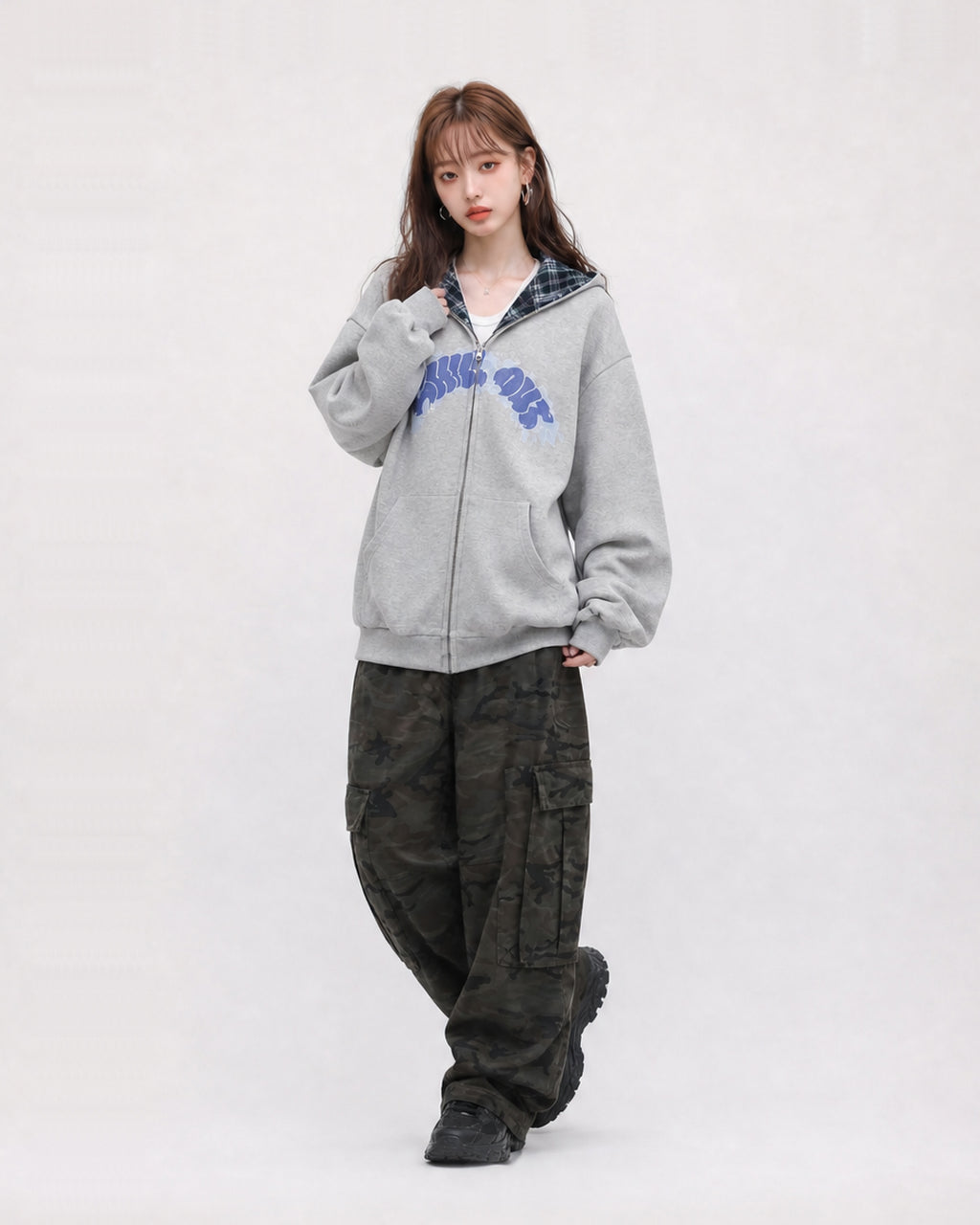 (UNISEX) Chill Reversible Over Hood Zip-Up