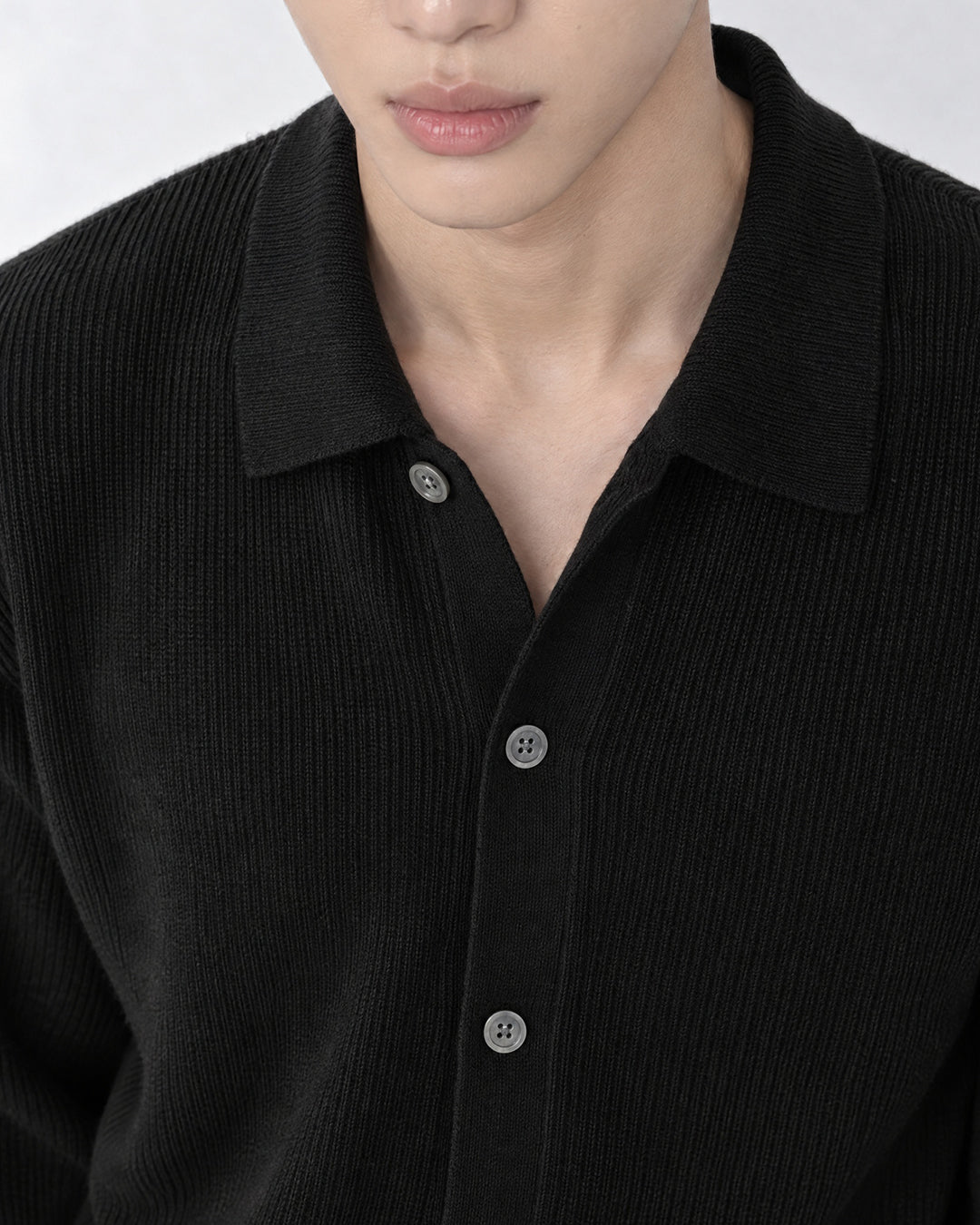 (UNISEX) Cashmere Like Soft Collar Cardigan