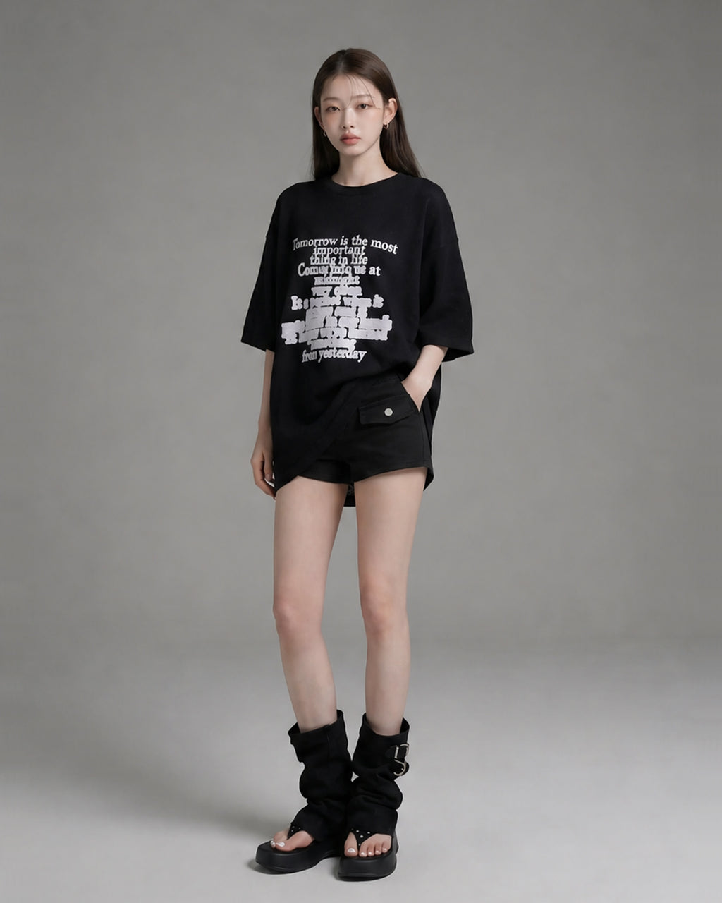 (UNISEX) Lettering Knit Short Sleeve