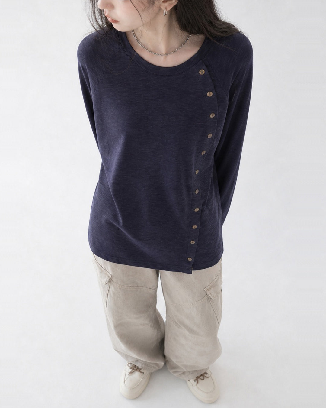 (UNISEX) Full Button Long Sleeve